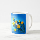Mitarbeiter glückliche Anniversary Shooting Stars Kaffeetasse (VorderseiteRechts)