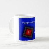 Mitarbeiter glücklicher Jahrestag Kaffeetasse (Vorderseite Links)