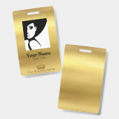 Mitarbeiter Gold ID Ausweis (Vorder- & Rückseite)