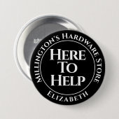 Mitarbeiter hier zum Abzeichen "Hilfe" Button (Vorne & Hinten)