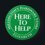 Mitarbeiter hier zum Abzeichen "Hilfe" Button<br><div class="desc">Hier können Sie Mitarbeiter einkaufen,  um dem Abzeichen zu helfen. Ein Abzeichen für Shopangestellte oder Shopangestellte. Ändern Sie den Wortlaut in Ihre Geschäftsdetails. Abzeichen des Assistenten. Abzeichen des offiziell Store Assistant. Kann ich helfen? Weiße Formulierung auf grünem Hintergrund.</div>