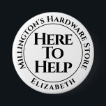 Mitarbeiter hier zum Abzeichen "Hilfe" Button<br><div class="desc">Hier können Sie Mitarbeiter einkaufen,  um dem Abzeichen zu helfen. Ein Abzeichen für Shopangestellte oder Shopangestellte. Ändern Sie den Wortlaut in Ihre Geschäftsdetails. Abzeichen des Assistenten. Abzeichen des offiziell Store Assistant. Kann ich helfen? Schwarze Formulierung auf weißem Hintergrund.</div>