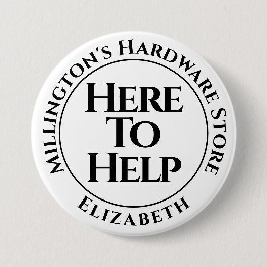 Mitarbeiter hier zum Abzeichen "Hilfe" Button (Vorderseite)