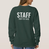 Mitarbeiter hinzufügen Logo Text hier Weibchen Grü Sweatshirt (Rückseite)