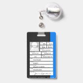 Mitarbeiter-ID-Abzeichen Ausweis (Rückseite mit Ausziehbar)