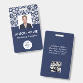 Mitarbeiter-ID-Abzeichen - Foto, Logo und Name (Ma Ausweis (Vorder- & Rückseite)