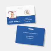 Mitarbeiter-ID-Abzeichen mit einem maßgeschneidert Ausweis (Front & Back)