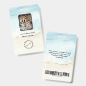 Mitarbeiter-ID-Abzeichen mit Foto, Strichcode, Log Ausweis (Vorder- & Rückseite)