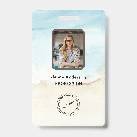 Mitarbeiter-ID-Abzeichen mit Foto, Strichcode, Log Ausweis (Vorderseite)
