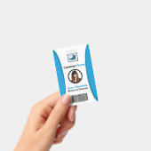 Mitarbeiter-ID-Abzeichen Modernes Aquamarines vert Ausweis (Handheld)