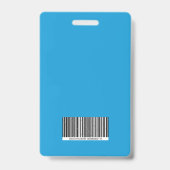 Mitarbeiter-ID-Abzeichen Modernes Aquamarines vert Ausweis (Rückseite)