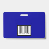 Mitarbeiter-ID Abzeichen Royal Blue Horizontal Des Ausweis (Rückseite)