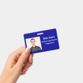 Mitarbeiter-ID Abzeichen Royal Blue Horizontal Des Ausweis (Handheld)