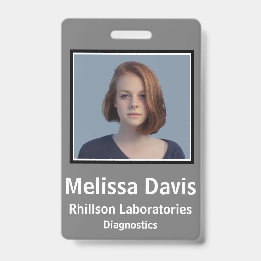 Mitarbeiter-ID Abzeichen Steel Gray Vertikal Desig Ausweis