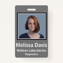 Mitarbeiter-ID Abzeichen Steel Gray Vertikal Desig Ausweis