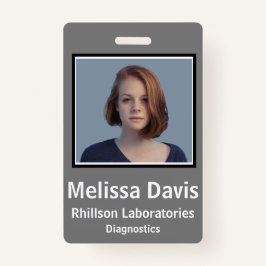 Mitarbeiter-ID Abzeichen Steel Gray Vertikal Desig Ausweis