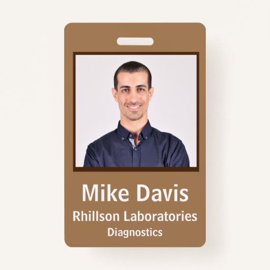 Mitarbeiter-ID-Abzeichen Toskana Vertikales Design Ausweis (Vorderseite)