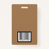 Mitarbeiter-ID-Abzeichen Toskana Vertikales Design Ausweis (Rückseite)