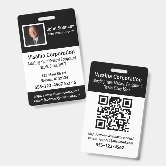 Mitarbeiter-ID Ausweis (Vorder- & Rückseite)