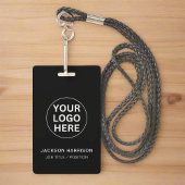 Mitarbeiter-ID Berufliches Firmenlogo Schwarz Ausweis