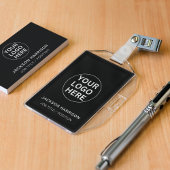 Mitarbeiter-ID Berufliches Firmenlogo Schwarz Ausweis