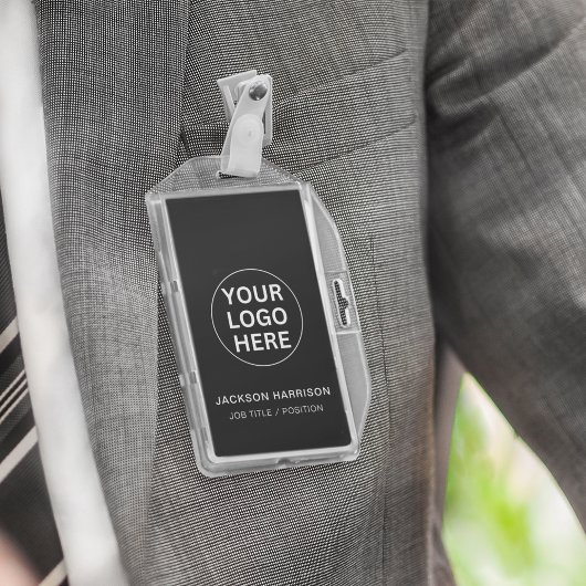 Mitarbeiter-ID Berufliches Firmenlogo Schwarz Ausweis