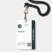 Mitarbeiter-ID Besucher Passwort für den QR-Code Ausweis (Vorderseite mit Lanyard)
