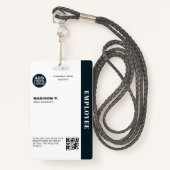 Mitarbeiter-ID Besucher Passwort für den QR-Code Ausweis (Vorderseite mit Schlüsselband)