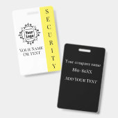 Mitarbeiter-ID des Sicherheitsdienstes mit benutze Ausweis (Vorder- & Rückseite)