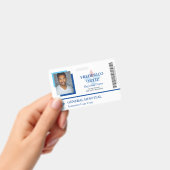 Mitarbeiter-ID des White Blue Hospital-Logos Ausweis (Handheld)