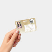 Mitarbeiter-ID des White Gold Glitzer Gradient Fot Ausweis (Handheld)