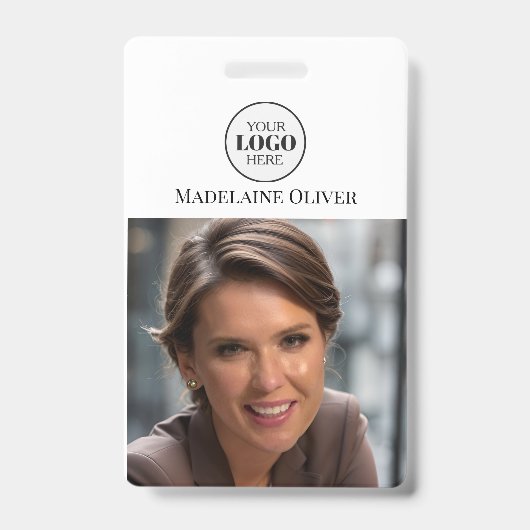 Mitarbeiter-ID-Foto-Abzeichen Ausweis (Vorderseite)