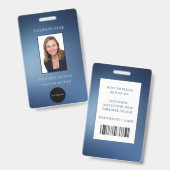 Mitarbeiter-ID-Foto, Bar-Code, Logo, Abzeichen Ausweis (Vorder- & Rückseite)