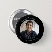 Mitarbeiter-ID-Foto beim Tragen einer Maske Button (Vorne & Hinten)