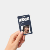 Mitarbeiter-ID Foto Company Identification Blue Ausweis (Handheld)