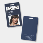 Mitarbeiter-ID Foto Company Identification Blue Ausweis (Vorder- & Rückseite)