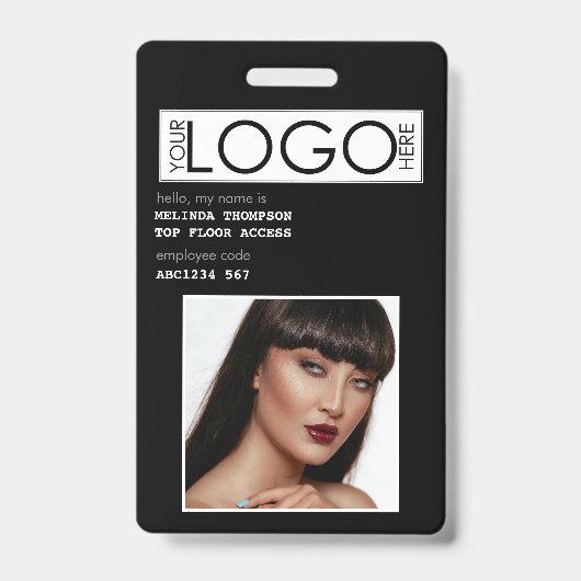 Mitarbeiter-ID Foto Firmenkennung Ausweis (Front)