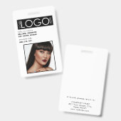 Mitarbeiter-ID Foto Firmenkennung Ausweis (Vorder- & Rückseite)