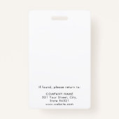 Mitarbeiter-ID Foto Firmenkennung Ausweis (Rückseite)