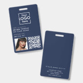 Mitarbeiter-ID Foto Firmenkennung QR-Code Ausweis (Vorder- & Rückseite)