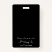 Mitarbeiter-ID Foto Firmenkennung QR-Code Ausweis (Rückseite)