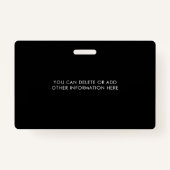 Mitarbeiter-ID | Foto für Schwarz-weiße Logos Ausweis (Rückseite)