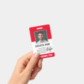 Mitarbeiter-ID - Foto, Logo, Titel - Custom Plasti Ausweis (Handheld)