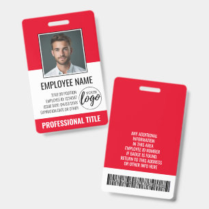 Mitarbeiter-ID - Foto, Logo, Titel - Custom Plasti Ausweis