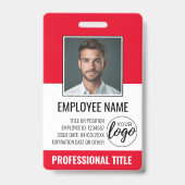 Mitarbeiter-ID - Foto, Logo, Titel - Custom Plasti Ausweis (Vorderseite)