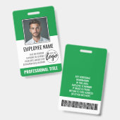 Mitarbeiter-ID - Foto, Logo, Titel - Custom Plasti Ausweis (Vorder- & Rückseite)