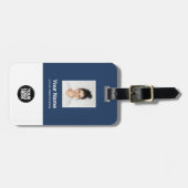 Mitarbeiter-ID-Foto, Qr-Code, Logo, Name Gepäckanhänger (Vorderseite horizontal)