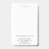 Mitarbeiter-ID Foto Unternehmen Sicherheit Abzeich Ausweis (Rückseite)