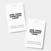 Mitarbeiter-ID Ihres Unternehmens hinzufügen Ausweis (Vorder- & Rückseite)