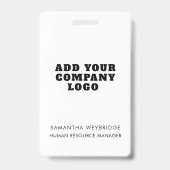 Mitarbeiter-ID Ihres Unternehmens hinzufügen Ausweis (Rückseite)